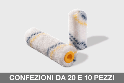 MINI RULLO DOUBLE LINE 7 - pennelli e rulli professionali per imbianchini, decoratori, cartongessisti, pittori, artisti e amanti del fai da te