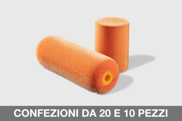 Mini rullo floccato HP 4 mm per lavori di precisione su superfici lisce. Ø 15 mm, perfetto per smalti, vernici e dettagli.