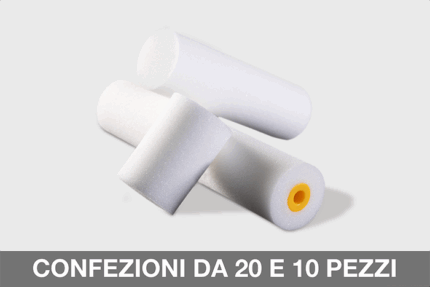 MINI RULLO SPUGNA EXTRA FINE - pennelli e rulli professionali per imbianchini, decoratori, cartongessisti, pittori, artisti e amanti del fai da te